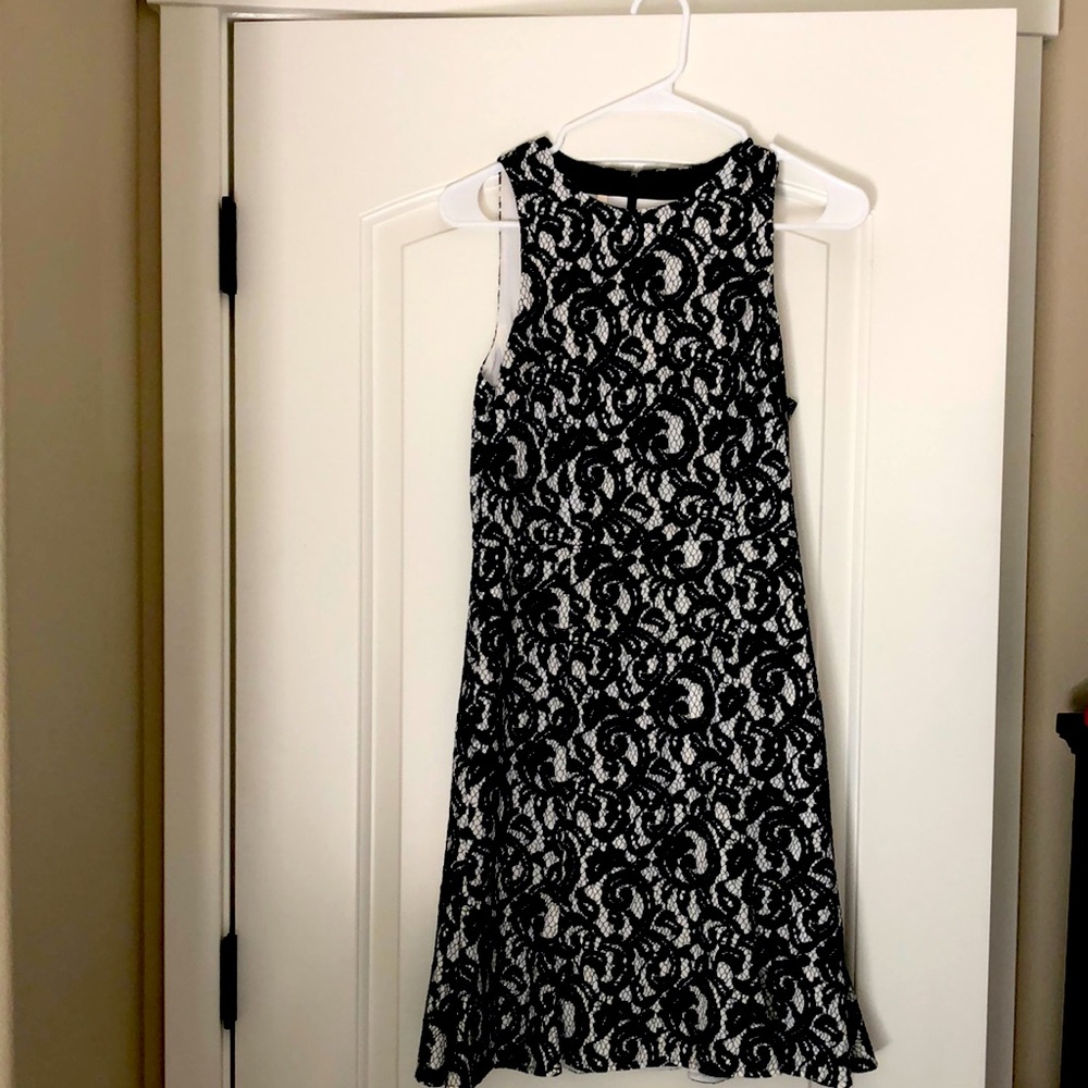 Size 2 black and white dress